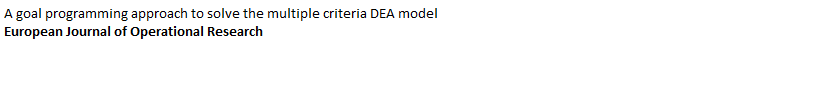 A goal programming approach to solve the multiple criteria DEA model